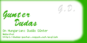 gunter dudas business card