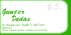 gunter dudas business card